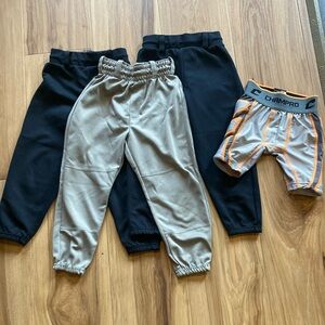 Easton Black Baseball/Softball pants and Champro Slide shorts